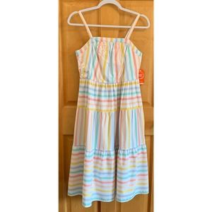 NWT Wonder Nation Girl's Plus Size Large Sundress Adjustable Straps Tiered Maxi